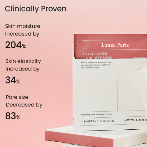 Masque au collagène - Lot de 4 masques BIO COLLAGENE REAL DEEP MASK-